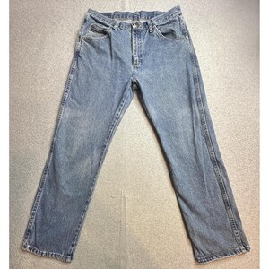 Wrangler 96501DS Jeans Mens 34x30 (32x29) Medium Wash Blue Regular Straight image 2