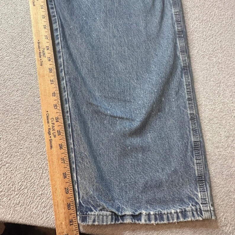 Vintage Wrangler Carpenter Jeans Mens 46x32 Blue Light Wash Relaxed Fit Workwear image 10