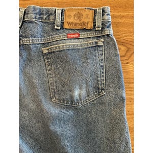 Vintage Wrangler Jeans Mens 36x30 (34x28) Blue 96501DK Relaxed Fit Denim USA 90s image 9