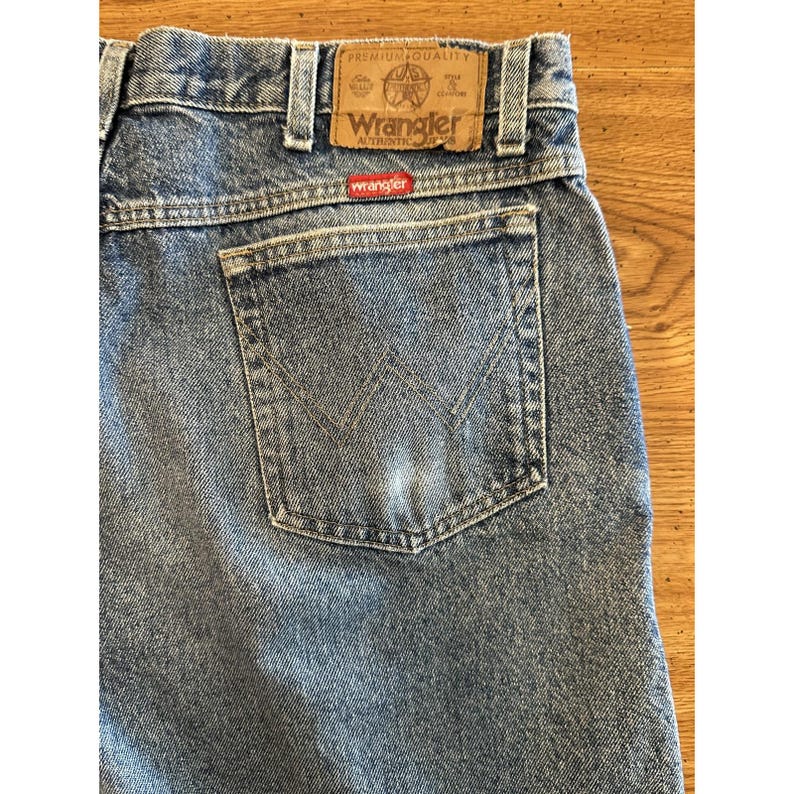 Vintage Wrangler Jeans Mens 36x30 (34x28) Blue 96501DK Relaxed Fit Denim USA 90s image 9