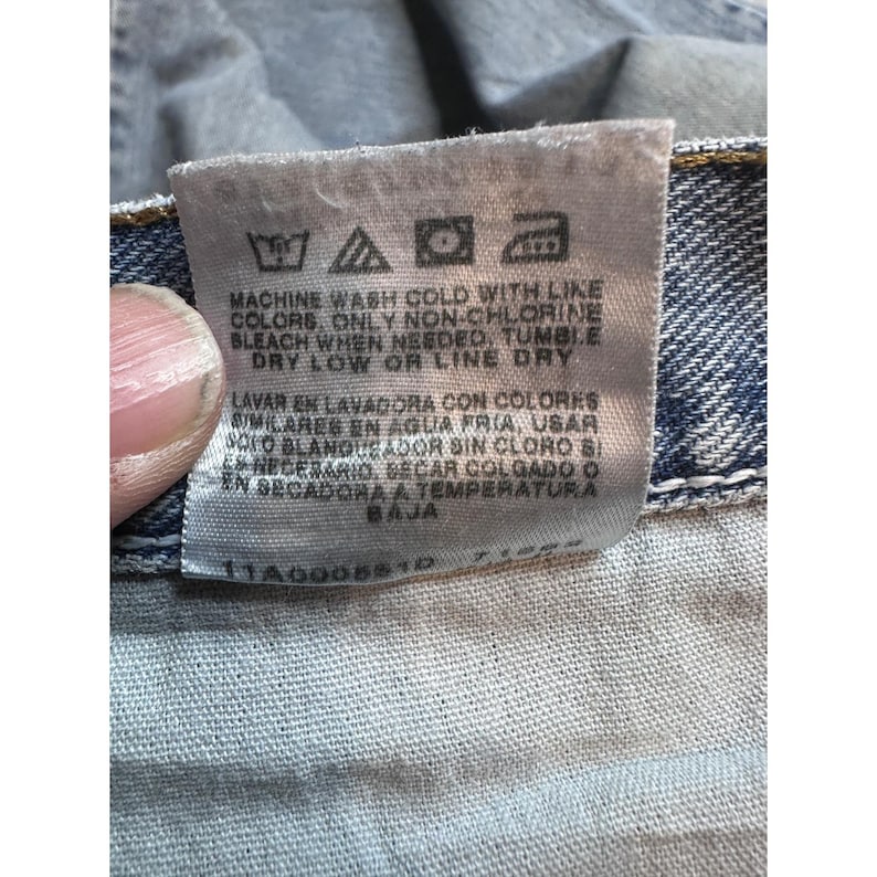 VTG Wrangler Hero Jeans Mens 40x32 (40x30) Light Wash Denim Straight Leg 97601VR image 8