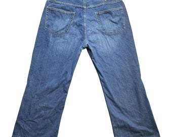 VTG Levis Strauss Signature Jeans Mens 40x32 (38x26) Blue Loose Bootcut Denim
