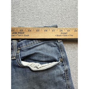 VTG Wrangler 20X Jeans Mens Blue 35x30 Wash Straight Leg Western Denim Casual image 12