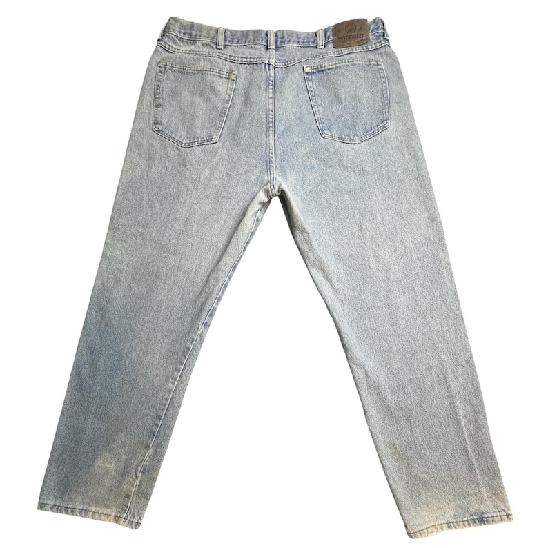 Vaqueros holgados vintage Wrangler 96501SL para hombre, 36 x 30, lavado claro, azul, EE. UU., años 90 imagen 1