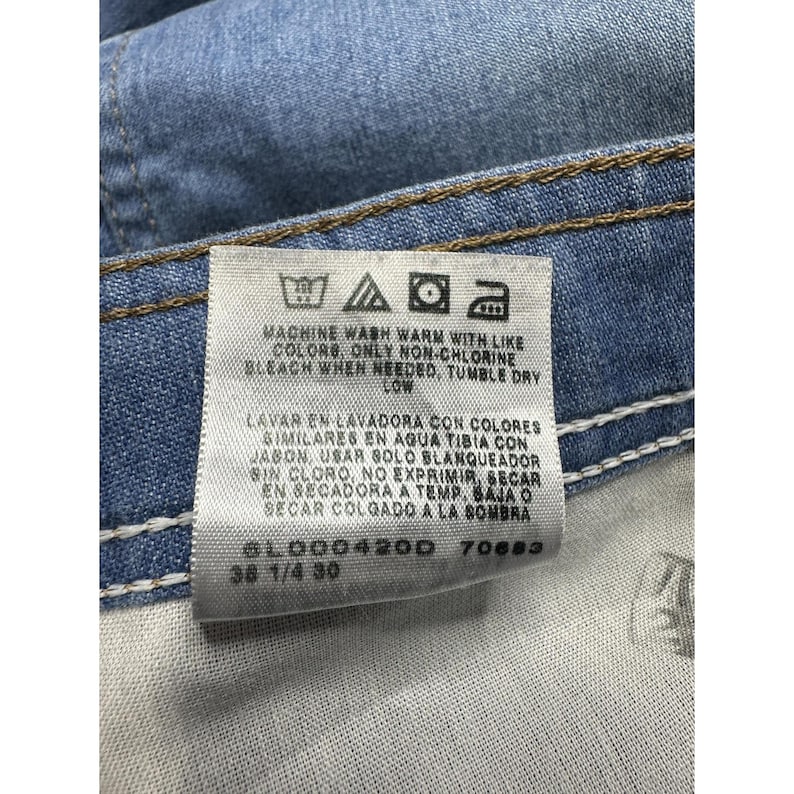 VTG Wrangler Jeans Mens 38x25 Blue Straight YKK Zip Classic Denim Pants Durable image 3
