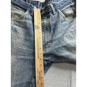 VTG Wrangler Rugged Wear Jeans Mens 34x30 Blue Denim Workwear Straight 35100MN image 7