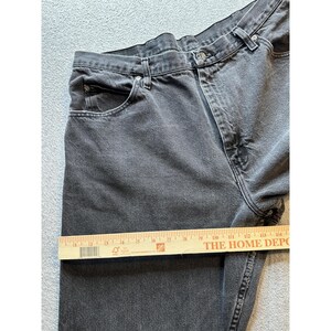 VTG Wrangler Jeans Mens 40x30 (38x28) Black Comfort Fit Straight Leg YKK 97601CB image 15