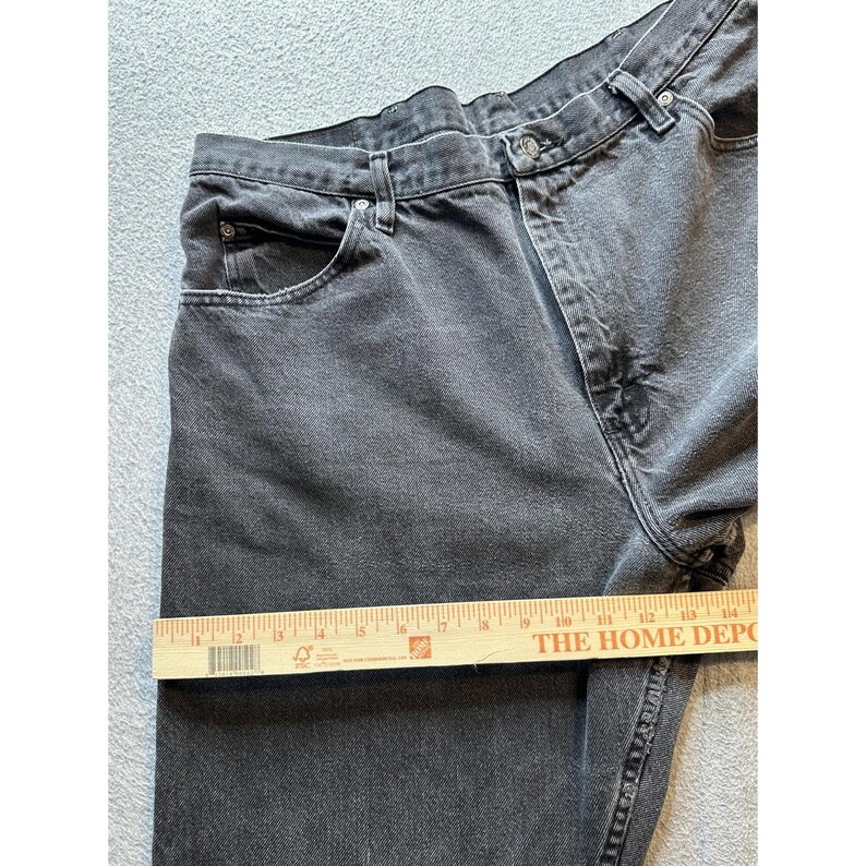 VTG Wrangler Jeans Mens 40x30 (38x28) Black Comfort Fit Straight Leg YKK 97601CB image 15