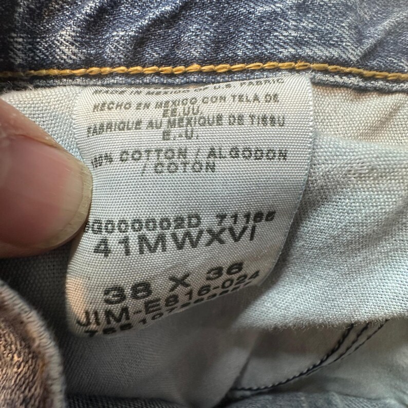 Wrangler Twenty X Jeans Mens 38x36 Blue 41MWXVI Loose Fit Utility Carpenter Work image 4