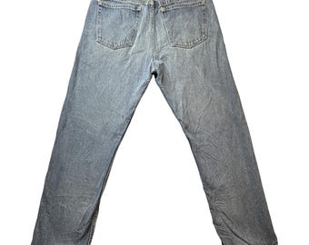 Wrangler Relaxed Fit Jeans Mens 34x32 (33x30) Light Wash Denim Blue 9760WDR