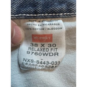 Wrangler 9760WDR リラックスフィットジーンズ メンズ 38x30 (36x27) ライトウォッシュブルーデニム 画像 3