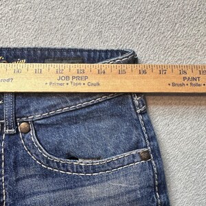 Wrangler Jeans Womens 32 Blue Rock 47 Slim Straight Contrast Stitch Denim image 6