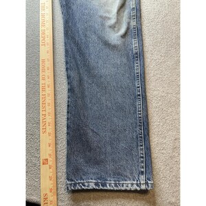 VTG Wrangler Jeans Mens 36X30 Blue Denim Straight Leg Distressed Workwear YKK image 15