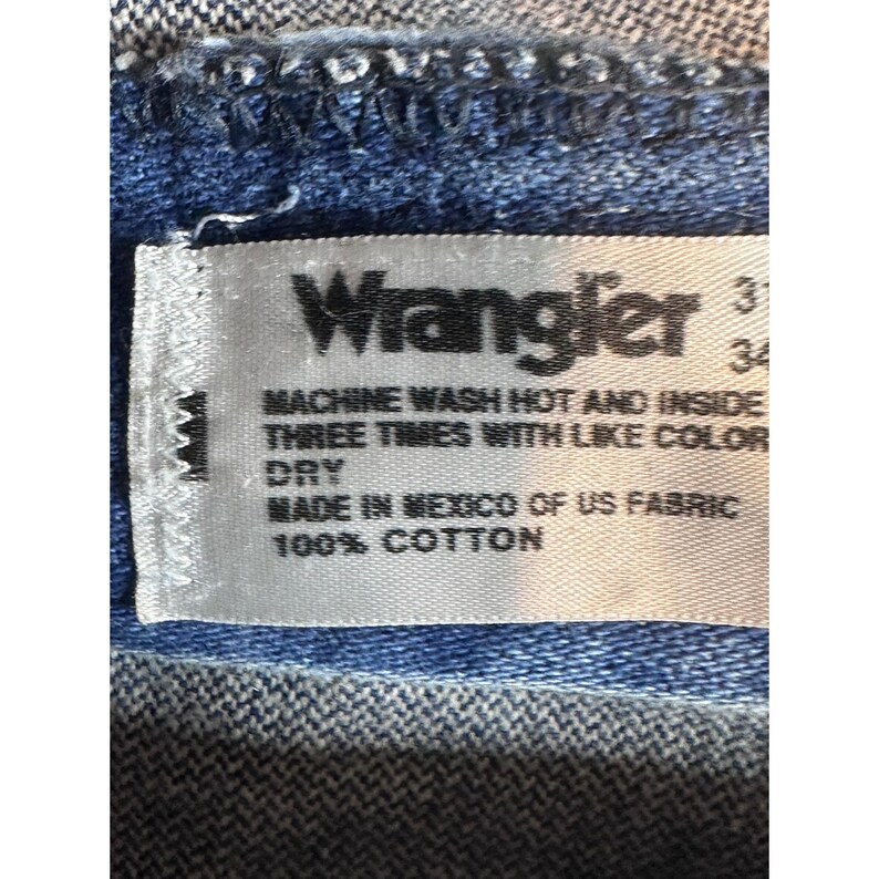 Wrangler 31MWZPW relaxte fit jeans heren 34 x 30 (34 x 28) blauw denim werkkleding gebeitst afbeelding 9