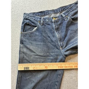 Vintage Wrangler Jeans Mens 32x34 Blue Regular Fit Straight Leg Cotton Denim image 11