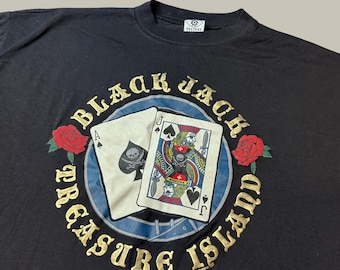 Vintage Factory Artwear T-Shirt Mens XL Black Jack Treasure Island Black Graphic