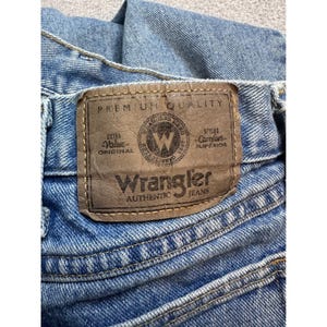 Vintage Wrangler Premium Jeans Mens 40x30 (39x29) Relaxed Fit Light Wash 97601SB image 9