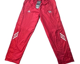 Vintage Houston Cougars UH Adidas Track Pants Mens M Red NCAA Sideline Athletic
