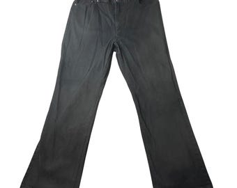Jeans vintage High Sierra para mujer, talla 18W, color negro, corte bota, mezclilla elástica, acampanada, estilo años 90, Y2K