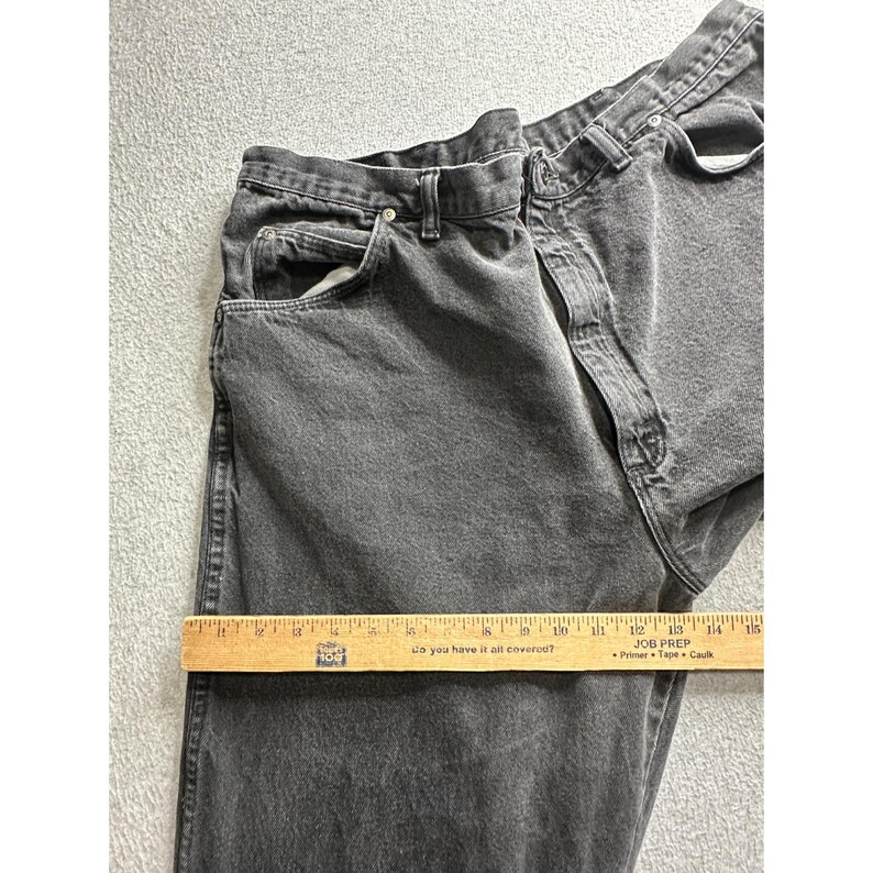 Spodnie jeansowe Wrangler Authentic Jeans Mens 39x28 Grey, luźne, wyprodukowane w USA zdjęcie 8