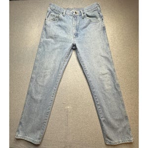 Wrangler Authentics Jeans Mens 34x32 (32x30) Light Wash Denim Straight Leg image 2