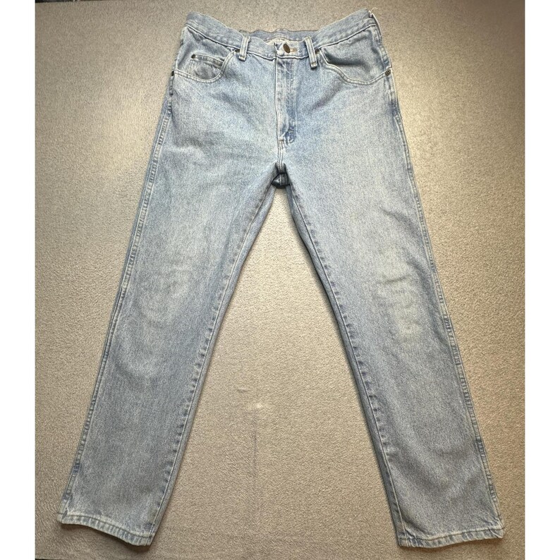 Wrangler Authentics Jeans Mens 34x32 (32x30) Light Wash Denim Straight Leg image 2