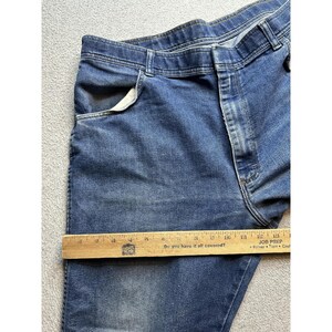 Vintage Wrangler Jeans Herr 37x27 Blå Denim Raka Ben Mellantvätt 70-80-tal bild 5