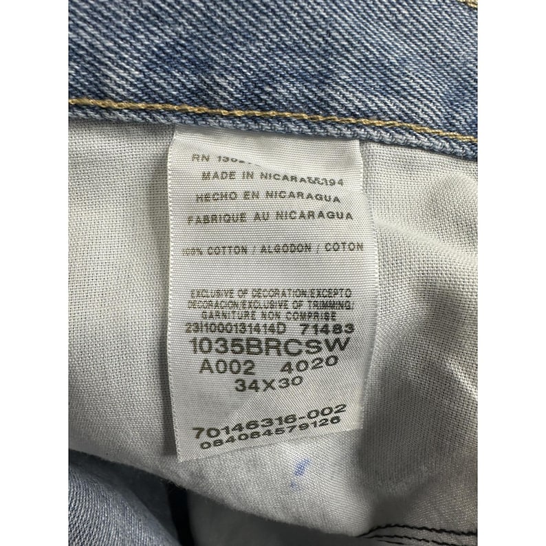 VTG Wrangler Blue Ridge Jeans Mens 34x30 Relaxed Fit Denim Classic 1035BRC Pants image 2