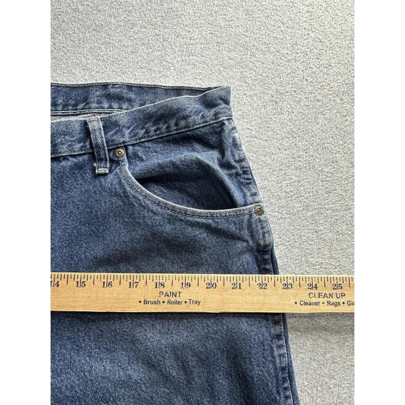Wrangler-jeans heren 36 x 31 blauw denim, rechte pijpen YKK-rits, authentiek rood label afbeelding 6