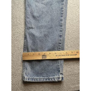 Vintage Wrangler-jeans heren 36 x 32 (32 x 30) lichte wassing authentiek denim, VS jaren 90 afbeelding 4