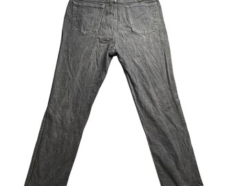 VTG Wrangler Jeans Mens 34x30 Black Denim Straight Leg Made in USA Style 85376BK