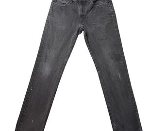 Vintage Levi's 511 Jeans Mens 34x32 (32x29) Black Slim Fit  Faded Denim Pants