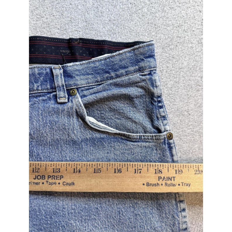 VTG Wrangler 856WAQD Jeans Mens 34x30 (33x28) Light Wash Blue Straight Stretch image 7
