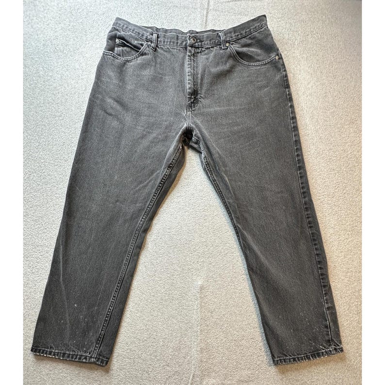 VTG Wrangler Jeans Mens 40x30 (38x28) Black Comfort Fit Straight Leg YKK 97601CB image 2