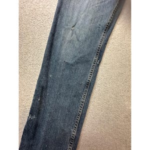 Wrangler Relaxed Fit Mens Jeans 32x32 (30x31) Blue Denim Distressed 10MGW25RI image 9