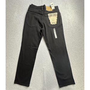 Lee Jeans Mens 31x30 Black Regular Fit Straight Leg Cotton Denim Pants New