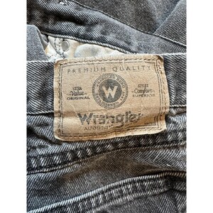 VTG Wrangler Jeans Mens 40x30 (38x28) Black Comfort Fit Straight Leg YKK 97601CB image 11