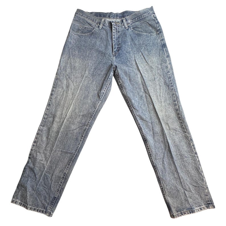 Wrangler Relaxed Fit Jeans Mens 33x30 (34x30) Medium Wash Blue Denim 97601VR image 2