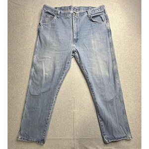 Vaqueros Wrangler vintage para hombre, 40x30 (37x28), corte holgado, azul, 96501DS, años 90 imagen 5