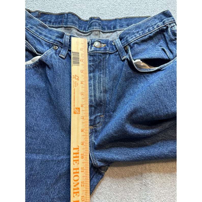 VTG Wrangler 96501MR Jeans Mens 33x30 (31x29) Blue Denim Straight Fit Classic image 12