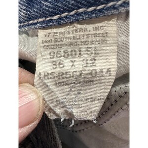Vaqueros Wrangler para hombre, 36 x 32, lavado claro, pierna recta, cierre de cremallera YKK 9C501 SL imagen 2