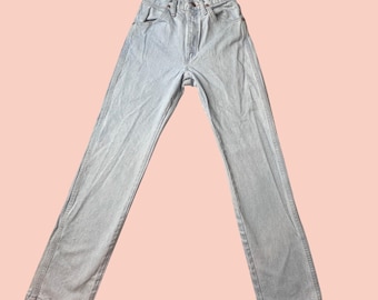 Jeans Wrangler vintage para mujer, talla 3x30, azul claro, 1014MWZGH, pierna recta, tiro alto.