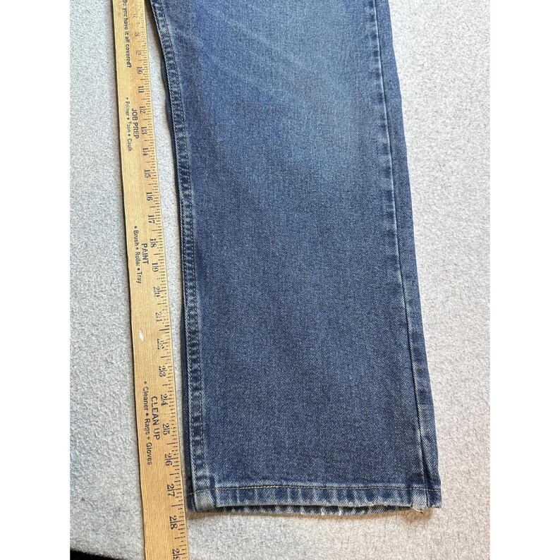 Vintage Wrangler 9760WDR Relaxed Straight Jeans Mens 36x29 Blue Denim 90s image 4