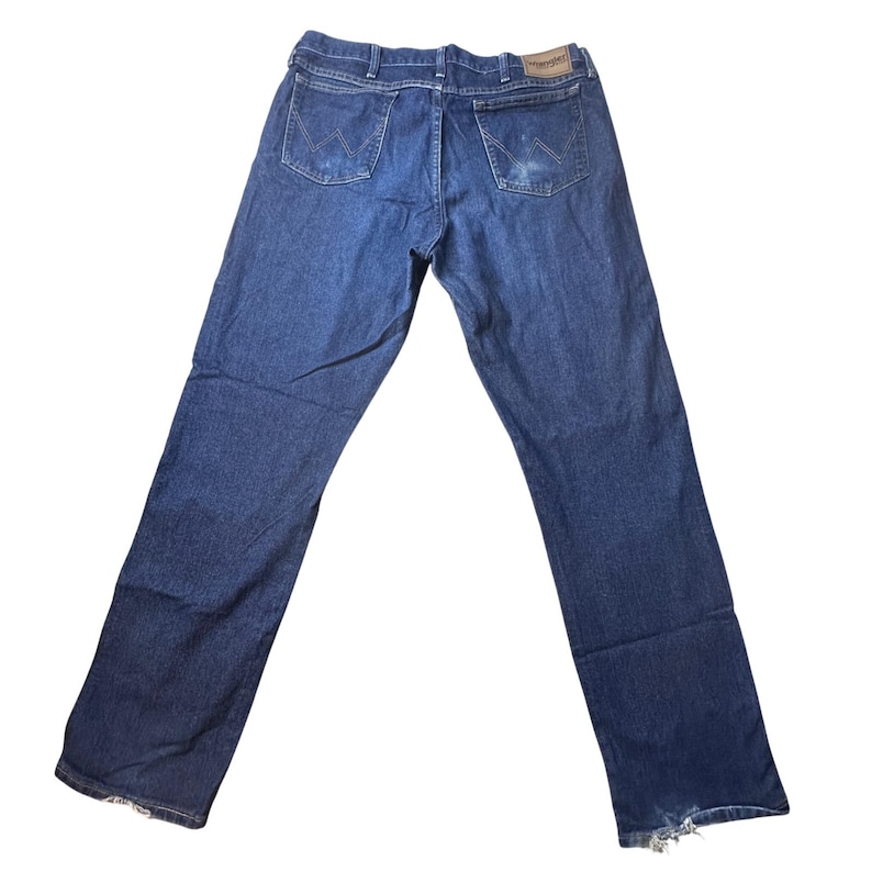 Jeans Wrangler Homme 38 x 34 délavage foncé robuste, jambe droite 100 % coton 35001AN image 2