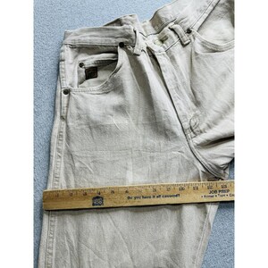 VTG Wrangler Jeans Mens 30x29 Beige Khaki 5 Pocket Denim Authentic Workwear USA image 8