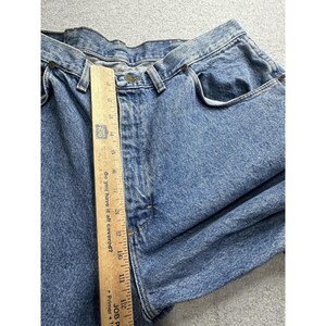 Vintage Wrangler Jeans Mens 38x25 Blue Denim Authentic Straight Leg 97601RS 90s image 10