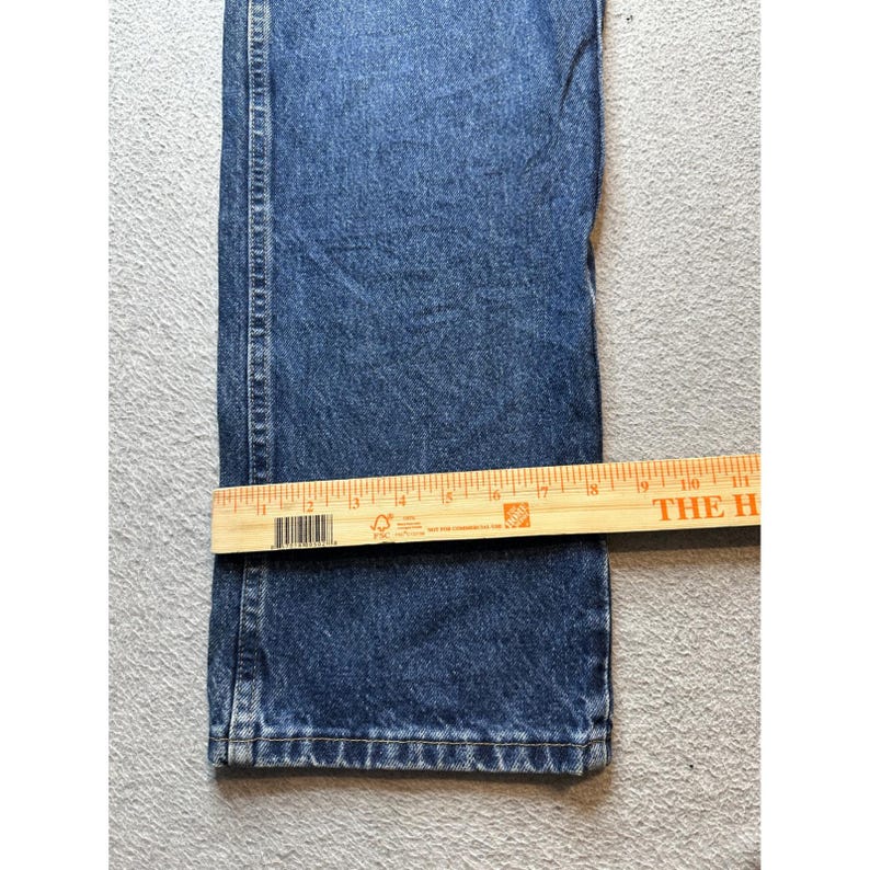 VTG Wrangler 96501MR Jeans Mens 33x30 (31x29) Blue Denim Straight Fit Classic image 14