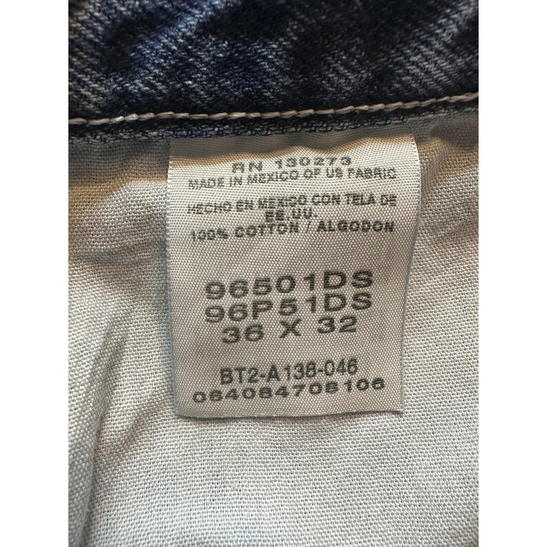 Wrangler Jeans Mens 36x32 (33x30) Blue Medium Wash Straight Leg Denim 96501DS image 11