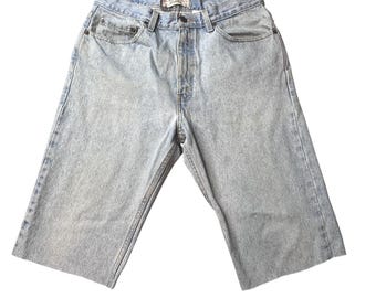 Vintage Levi's Signature Shorts Mens 34 Blue Regular Fit Denim Cut Off Jorts Y2K