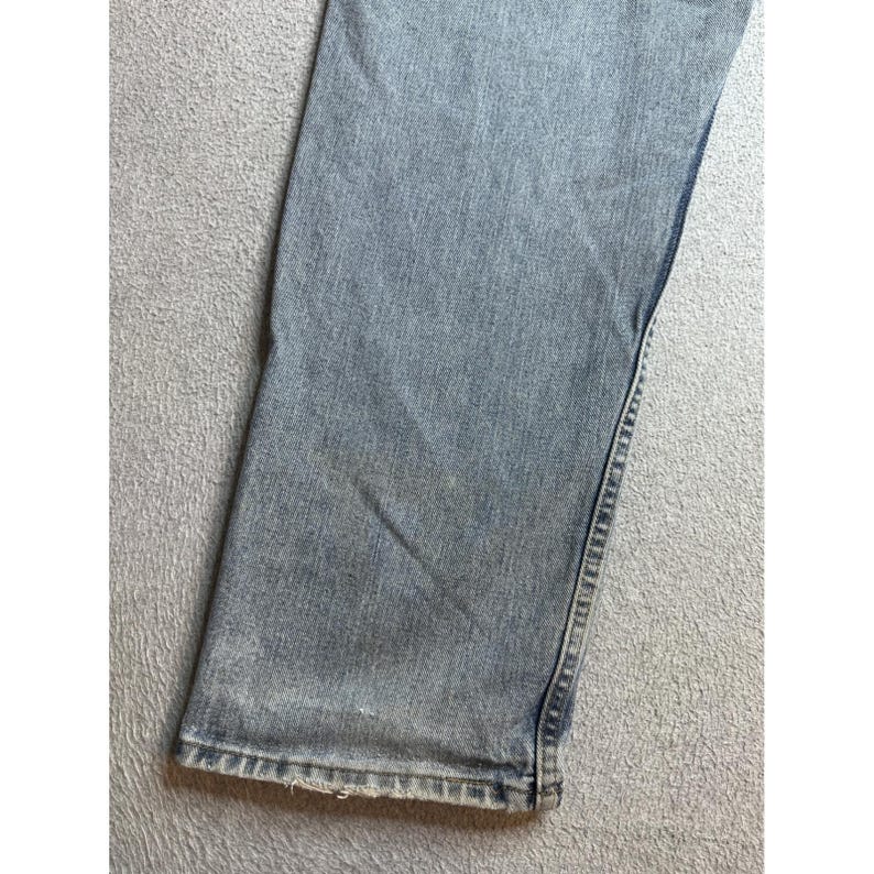 VTG Wrangler Hero Jeans Mens 40x32 (40x30) Light Wash Denim Straight Leg 97601VR image 5
